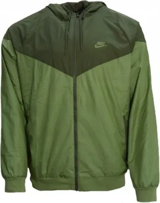 Produktbild von Nike Herren Synthetik Jacke Grün mit integrierter Kapuze und Rückenbelüftung