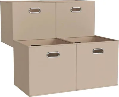 Obrázok produktu pre Zosilnená organizérska taška z oxfordského materiálu, 33 x 33 x 33 cm, béžová, s uchami