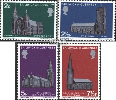 Produktbild von Briefmarken GB - Guernsey 1971 Mi 58-61 (kompl.Ausg.) postfrisch Weihnachten