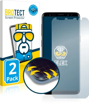 Produktbild von 2x BROTECT Fullscreen Schutzfolie für Samsung Galaxy S9 Plus Displayschutz Folie Fullcover Klar Transparent