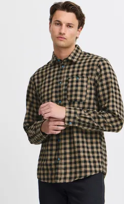 Produktbild von Blend BHShirt Herren Hemd Langarmhemd Freizeithemd mit Kentkragen 2-Knopf-Manschette Brusttasche Knopfleiste Regular fit