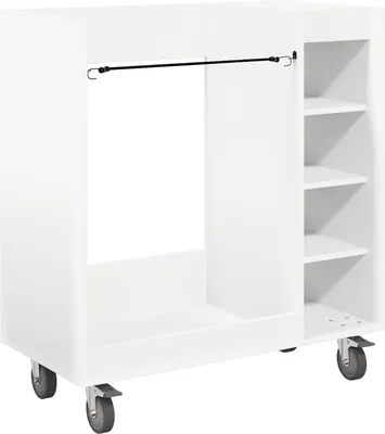 Productafbeelding van vidaXL Golfkast met wielen, uniwit, 90 x 45 x 98 cm