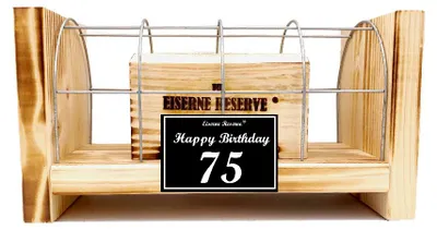 Produktbild von 75 Happy Birthday - Eiserne Reserve Gitterbox Geldgeschenk 75. Geburtstag