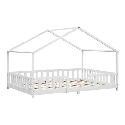 Productafbeelding van And OutdoorMatch kinderbed Edgar - Met valbeveiliging - 120x200 cm - Wit, mat - Geschikt voor meisjes - Geschikt voor jongens - Geschikt voor kinderen