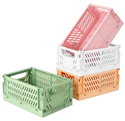 Produktbild von Faltbare Aufbewahrungsbox - 4er Set - Zur Organisation von Kleidung und Haushaltsgegenständen - Grau