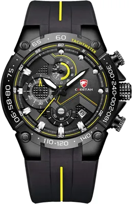Zdjęcie produktu dla Męski wodoodporny sportowy chronograf z silikonowym paskiem, datownikiem i świecącym zegarkiem kwarcowym