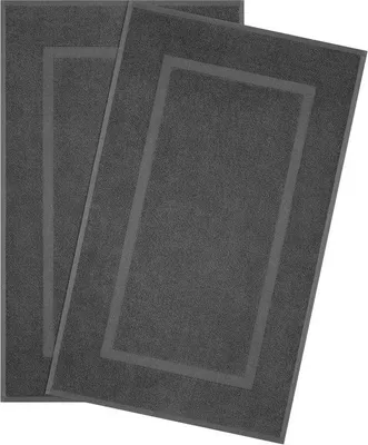 Produktbild von Ibenzoa® 2-teiliges Badematten-Set aus 100% Baumwolle, 51 x 86 cm, 900 g/m² – saugfähig, schnell trocknend, maschinenwaschbar, schadstofffrei