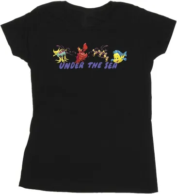 Produktbild von Disney - "The Little Mermaid Under The Sea" T-Shirt für Damen BI26455 (XL) (Schwarz)