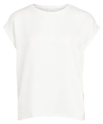 Produktbild von VILA Satin Blusen T-Shirt Kurzarm Basic Glänzendes Oberteil VIELLETTE Größe: 44