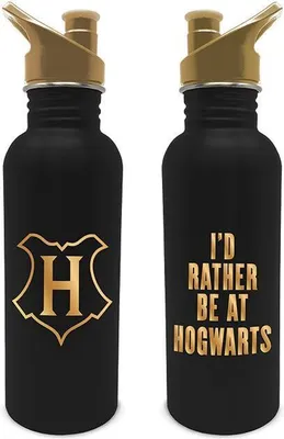 Productafbeelding van Harry Potter drinkfles: "Liever zou ik op Hogwarts zijn."