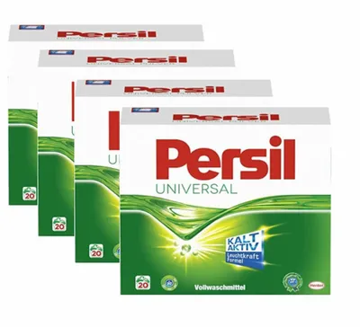 Produktbild von Persil Universal Pulver 4er Pack Vollwaschmittel 4x20 Waschladungen Waschmittel