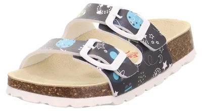 Produktbild von Superfit Jungen Fussbettpantoffel Pantoffeln, Blau Mehrfarbig 8120, 24 EU
