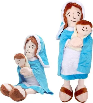 Obrázok produktu pre Kresťanské postavičky Ježiš a Mária, plyšové hračky pre deti