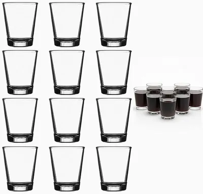 Image de Lot de 12 verres à shot robustes en verre, idéaux pour la tequila et les liqueurs