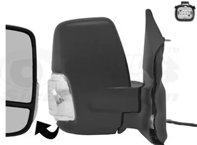 Produktbild von VAN WEZEL 1991802 Außenspiegel Seitenspiegel Rechts für FORD Transit Mk7 Kastenwagen (V363, FCD, FDD) Konvex