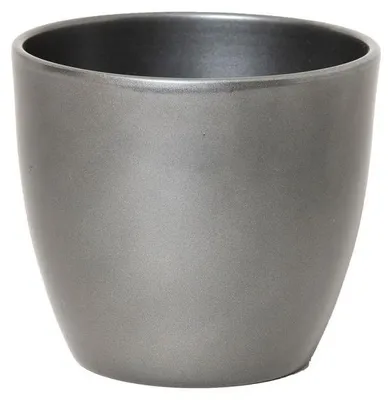Produktbild von Floran Pflanzentopf - silbermetallic - glanzend - Keramik - 25 x 22 cm