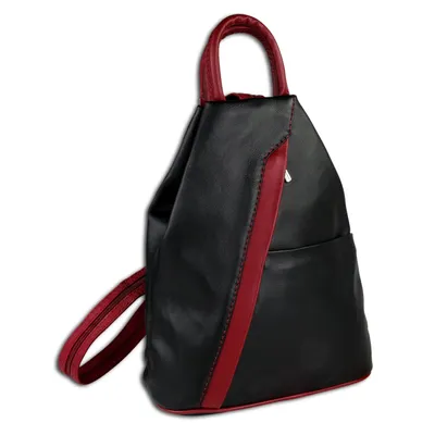 Image de Toscanto Backpacks Sac à dos de ville, noir, rouge Cuir OTT604RD