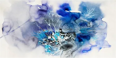 Produktbild von Fotobild Glas Abstraktion Blumen 140x70