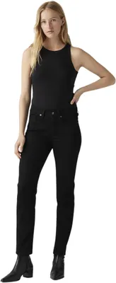 Produktbild von Levi's Damen Jeanshose Classic Mid Rise, Straight Fit, Schwarz (Soft Black), W33/L32