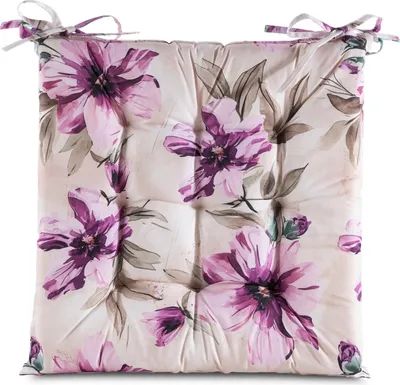 Image de Tapis de chaise matelassé FLOWERS I. 40x40 cm Mybesthome