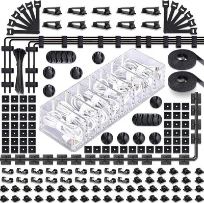 Produktbild von Kabelmanagement Set 257 Teile Kabelbox Kabelbinder Schreibtisch Organizer