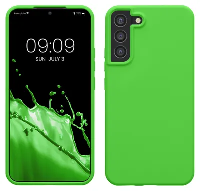 Produktbild von kwmobile Handyhülle für Samsung Galaxy S22 Plus Hülle - Case Silikon - Kabelloses Laden - Schutzhülle Cover in Limettengrün