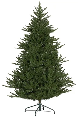 Image de Sapin de Noël 183 cm, aspect réaliste, montage rapide, support inclus, plastique ignifugé