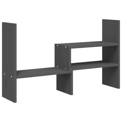 Image de vidaXL Support d'écran Gris (39-72)x17x43 cm Pin massif