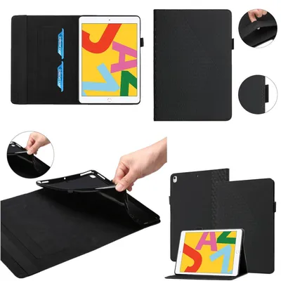 Image de Étui en simili cuir noir pour Apple iPad 10,2 pouces (7e, 8e et 9e générations)
