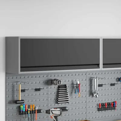 Produktbild von Möbel Werkzeugschrank mit Speicher Schwarz und Grau 100 x 25 x 35 cm - Werkzeugschränke 4103479