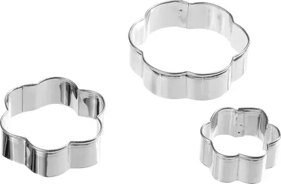Produktbild von 3-teiliges Mini Ausstechformen Set aus robustem Edelstahl, Höhe 1,96 cm