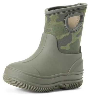 Produktbild von A. Essentials Uni Kinder Isolierte Neopren-Regenstiefel, Oliv Camouflage, 19