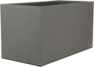 Produktbild von Blumenkasten RIVIERA, Granit Grau, 80x40 cm, Doppelwandig, Wasserspeichersystem, Recycelbar, France