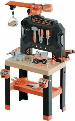 Produktbild von Smoby Black+Decker Werkbank Mit Kran