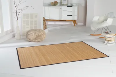 Produktbild von Bambusteppich HighQ 11mm Stege mit schmaler Bordüre 200 x 300 cm
