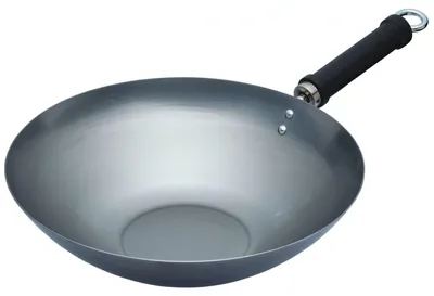 Produktbild von Kitchencraft WOK 30 CM ALU Wokpfanne, 30 cm max. Durchmesser, Gusseisen/Gussaluminium, Induktionsherd-geeignet