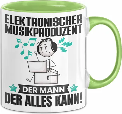 Produktbild von ElektronischerMusikproduzent Tasse Geschenk für ElektronischerMusikproduzent Der Mann Der Alles Kann Geschenkidee zum Geburtstag (Grün)