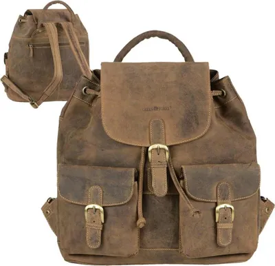 Zdjęcie produktu dla Plecak Greenburry skórzany plecak turystyczny L vintage rustykalny skórzany plecak męski 1711-25