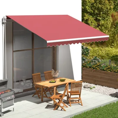 Obrázek produktu pro Maison Exclusive – Náhradní látka na markýzu, barva burgundská, rozměry 4 x 3,5 metru, materiál: polyester