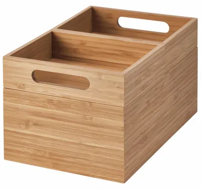 Bambus-Aufbewahrungsbox mit Griffen, 23x17x14 cm