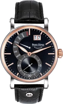 Obrázok produktu pre Bruno Söhnle 17-63073-747 Pesaro II pánske náramkové hodinky, quartz, puzdro z nehrdzavejúcej ocele, zafírové sklo, kožený remienok, so skladacou sponou, 10 barov