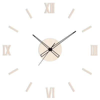 Produktbild von PRIM Remus Wanduhr Holz lautlos Naturbelassen 60 cm
