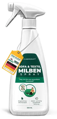 Produktbild von Silberkraft Milbenspray Sofa & Textil zur Milben-Abwehr - gegen Haussstaubmilben - ohne Permethrin - 500 ml