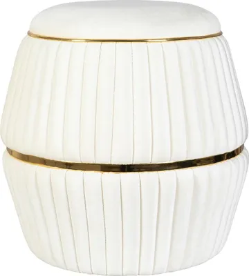 Produktbild von Hocker Doric 200 Elfenbein / Gold