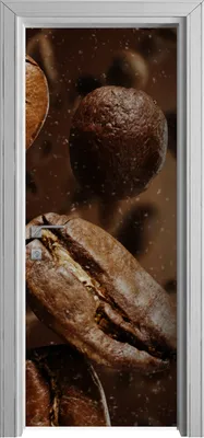Produktbild von Tür Selbstklebende 80x210 cm Türfolie Türtapete Klebefolie - Kaffeespritzer und Rauch