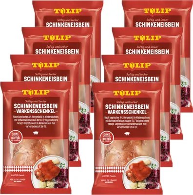 Produktbild von 8x TULIP 600g Schinkeneisbein Vakuumverpackt gepökelt Schweinehaxe Schwarte