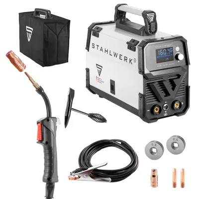 Produktbild von STAHLWERK Schweißgerät FLUX 160 ST Digital mit 160 A, synergischem Drahtvorschub