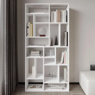 Produktbild von Skye Decor, Hochwertiges Bücherregal (3 Stück), Weiß, 90x180x30 cm | 100% Melamin