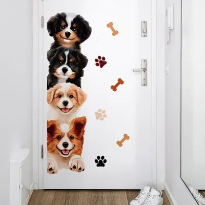 Productafbeelding van Wandsticker huisdier hond - Schattige vinylstickers voor de kinderkamer