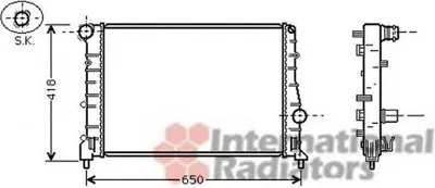 Produktbild von VAN WEZEL 01002084 Kühler Wasserkühler Motorkühler für ALFA ROMEO 147 (937)